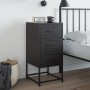 Mesita de noche acero negra 36x39x78 cm de , Mesitas de noche - Ref: Foro24-846578, Precio: 86,12 €, Descuento: %