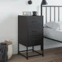 Mesita de noche acero negra 36x39x78 cm de , Mesitas de noche - Ref: Foro24-846578, Precio: 84,99 €, Descuento: %