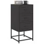 Mesita de noche acero negra 36x39x78 cm de , Mesitas de noche - Ref: Foro24-846578, Precio: 84,99 €, Descuento: %