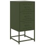 Mesita de noche acero verde oliva 36x39x78 cm de , Mesitas de noche - Ref: Foro24-846586, Precio: 89,49 €, Descuento: %