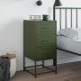 Mesita de noche acero verde oliva 36x39x78 cm de , Mesitas de noche - Ref: Foro24-846586, Precio: 89,49 €, Descuento: %