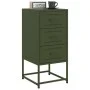 Mesita de noche acero verde oliva 36x39x78 cm de , Mesitas de noche - Ref: Foro24-846586, Precio: 87,79 €, Descuento: %