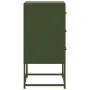 Mesita de noche acero verde oliva 36x39x78 cm de , Mesitas de noche - Ref: Foro24-846586, Precio: 87,79 €, Descuento: %