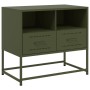 Mueble para TV de acero verde oliva 68x39x60,5 cm de , Muebles TV - Ref: Foro24-846552, Precio: 68,59 €, Descuento: %