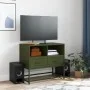 Mueble para TV de acero verde oliva 68x39x60,5 cm de , Muebles TV - Ref: Foro24-846552, Precio: 67,97 €, Descuento: %