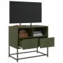 Mueble para TV de acero verde oliva 68x39x60,5 cm de , Muebles TV - Ref: Foro24-846552, Precio: 67,97 €, Descuento: %