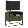 Mueble para TV de acero verde oliva 68x39x60,5 cm de , Muebles TV - Ref: Foro24-846552, Precio: 68,59 €, Descuento: %