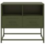 Mueble para TV de acero verde oliva 68x39x60,5 cm de , Muebles TV - Ref: Foro24-846552, Precio: 68,59 €, Descuento: %