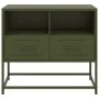 Mueble para TV de acero verde oliva 68x39x60,5 cm de , Muebles TV - Ref: Foro24-846552, Precio: 67,97 €, Descuento: %