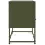 Mueble para TV de acero verde oliva 68x39x60,5 cm de , Muebles TV - Ref: Foro24-846552, Precio: 67,97 €, Descuento: %