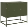 Mueble para TV de acero verde oliva 68x39x60,5 cm de , Muebles TV - Ref: Foro24-846552, Precio: 68,59 €, Descuento: %