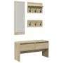 Eingangsmöbel 4-teilig aus Sonoma-Eichenfurnierholz. von , Bänke für Hallen und Lager - Ref: Foro24-847921, Preis: 113,32 €, ...