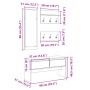 Muebles de recibidor 4 piezas madera de ingeniería roble Sonoma de , Bancos para recibidores y almacenamiento - Ref: Foro24-8...