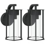 Apliques de exterior 2 unidades acero inoxidable negro de , Iluminación de exterior - Ref: Foro24-4006259, Precio: 59,31 €, D...