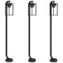 Lámparas de suelo exterior 3 uds acero inoxidable negro 100 cm de , Iluminación de exterior - Ref: Foro24-4006348, Precio: 12...
