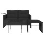 Set de sofás de jardín con cojines 3 pzas ratán sintético negro de , Sofás de exterior - Ref: Foro24-365458, Precio: 205,93 €...