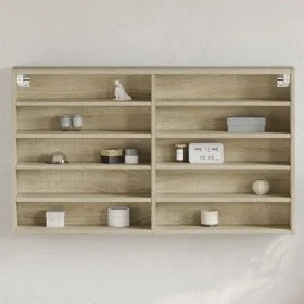 Vitrina de madera de ingeniería roble Sonoma 100x15x58 cm de , Estantes y estanterías - Ref: Foro24-847928, Precio: 58,15 €, ...
