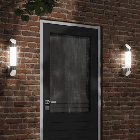 Aplique de exterior de acero inoxidable plateado de , Iluminación de exterior - Ref: Foro24-4006292, Precio: 29,80 €, Descuen...