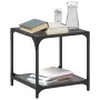 Mesa de centro superficie vidrio negra y acero 40x40x40 cm de , Mesas de centro - Ref: Foro24-845964, Precio: 34,39 €, Descue...