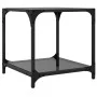 Mesa de centro superficie vidrio negra y acero 40x40x40 cm de , Mesas de centro - Ref: Foro24-845964, Precio: 34,39 €, Descue...