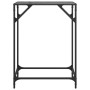 Mesa consola con superficie de vidrio negro acero 60x35x81 cm de , Mesas consola - Ref: Foro24-846017, Precio: 39,51 €, Descu...