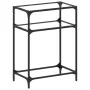 Mesa consola superficie vidrio transparente acero 60x35x81 cm by , console tables - Ref: Foro24-846022, Price: 45,50 €, Disco...