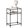 Mesa consola superficie vidrio transparente acero 60x35x81 cm de , Mesas consola - Ref: Foro24-846022, Precio: 45,81 €, Descu...
