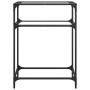 Mesa consola superficie vidrio transparente acero 60x35x81 cm de , Mesas consola - Ref: Foro24-846022, Precio: 45,81 €, Descu...