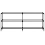 Mesa consola superficie vidrio transparente acero 194,5x30x81cm de , Mesas consola - Ref: Foro24-846034, Precio: 95,72 €, Des...