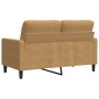Sofá de 2 plazas terciopelo marrón 120 cm de , Sofás - Ref: Foro24-4007621, Precio: 236,43 €, Descuento: %