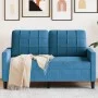 Sofá de 2 plazas terciopelo azul 120 cm by , Sofas - Ref: Foro24-4007623, Price: 229,80 €, Discount: %