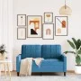 Sofá de 2 plazas terciopelo azul 120 cm by , Sofas - Ref: Foro24-4007623, Price: 229,80 €, Discount: %