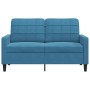 Sofá de 2 plazas terciopelo azul 120 cm de , Sofás - Ref: Foro24-4007623, Precio: 234,27 €, Descuento: %