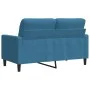 Sofá de 2 plazas terciopelo azul 120 cm by , Sofas - Ref: Foro24-4007623, Price: 229,80 €, Discount: %