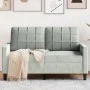 Sofá de 2 plazas de terciopelo gris claro 120 cm by , Sofas - Ref: Foro24-4007614, Price: 195,67 €, Discount: %
