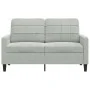 Sofá de 2 plazas de terciopelo gris claro 120 cm by , Sofas - Ref: Foro24-4007614, Price: 195,67 €, Discount: %