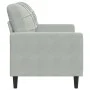 Sofá de 2 plazas de terciopelo gris claro 120 cm by , Sofas - Ref: Foro24-4007614, Price: 195,67 €, Discount: %