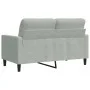 Sofá de 2 plazas de terciopelo gris claro 120 cm by , Sofas - Ref: Foro24-4007614, Price: 195,67 €, Discount: %