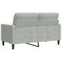 Sofá de 2 plazas de terciopelo gris claro 120 cm de , Sofás - Ref: Foro24-4007614, Precio: 183,16 €, Descuento: %