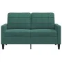 Zweiplätziges Samtsofa in dunkelgrün, 120 cm. von , Sofas - Ref: Foro24-4007616, Preis: 234,23 €, Rabatt: %