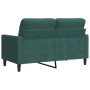 Sofá de 2 plazas de terciopelo verde oscuro 120 cm de , Sofás - Ref: Foro24-4007616, Precio: 239,00 €, Descuento: %
