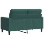 Zweiplätziges Samtsofa in dunkelgrün, 120 cm. von , Sofas - Ref: Foro24-4007616, Preis: 234,23 €, Rabatt: %