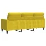 Sofá de 3 plazas terciopelo amarillo 180 cm by , Sofas - Ref: Foro24-4007640, Price: 303,99 €, Discount: %