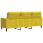 Sofá de 3 plazas terciopelo amarillo 180 cm de , Sofás - Ref: Foro24-4007640, Precio: 309,92 €, Descuento: %