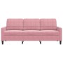 Sofá de 3 plazas terciopelo rosa 180 cm de , Sofás - Ref: Foro24-4007637, Precio: 326,58 €, Descuento: %