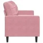Sofá de 3 plazas terciopelo rosa 180 cm by , Sofas - Ref: Foro24-4007637, Price: 320,06 €, Discount: %