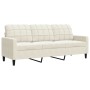 Sofá de 3 plazas terciopelo color crema 180 cm de , Sofás - Ref: Foro24-4007642, Precio: 316,51 €, Descuento: %