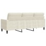 Sofá de 3 plazas terciopelo color crema 180 cm de , Sofás - Ref: Foro24-4007642, Precio: 316,51 €, Descuento: %