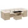 Set de sofás de jardín y cojines 8 piezas ratán sintético beige de , Conjuntos de jardín - Ref: Foro24-3266398, Precio: 578,3...