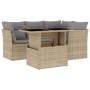Juego de sofás jardín con cojines 5 pzas ratán sintético beige de , Conjuntos de jardín - Ref: Foro24-3266559, Precio: 364,82...